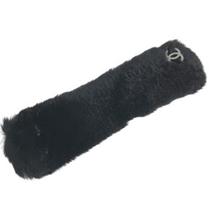 Chanel Black Fur Bangle