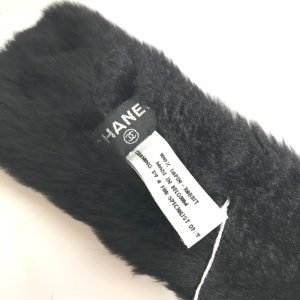 Chanel Black Fur Bangle