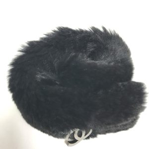 Chanel Black Fur Bangle