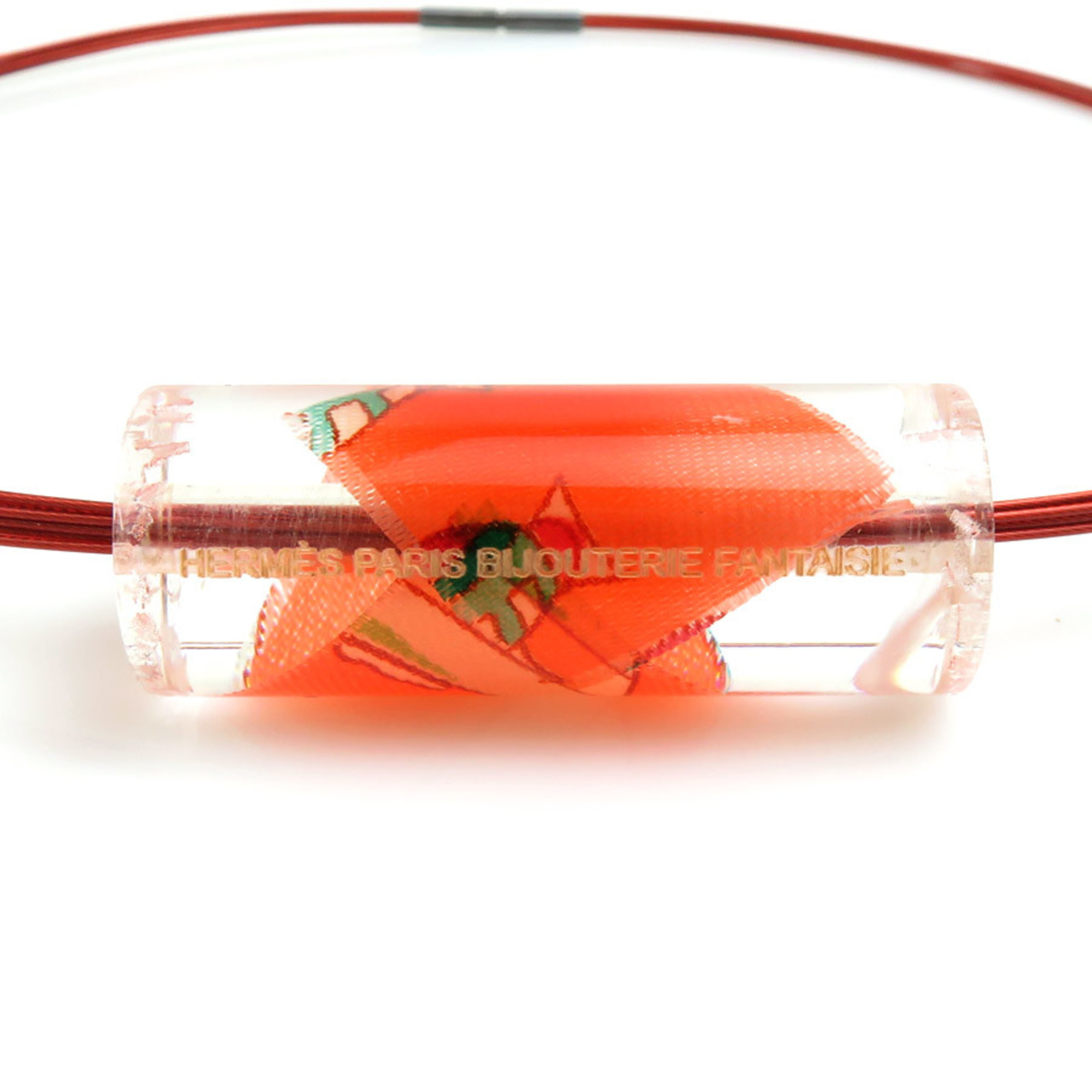 Hermès Red Resin Necklace