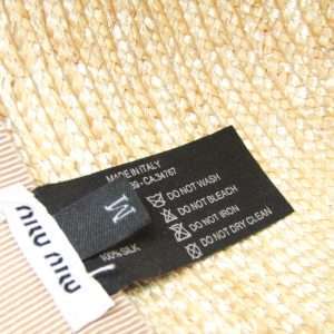 Miu Miu Ribbon Straw Cap