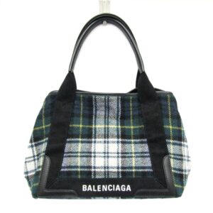 Balenciaga Navy Cabas Handbag