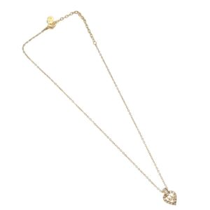 Christian Dior Logo Heart Pendant Necklace