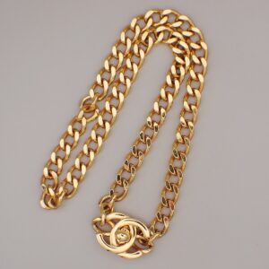 Chanel Vintage Turnlock Reissue Chain Necklace