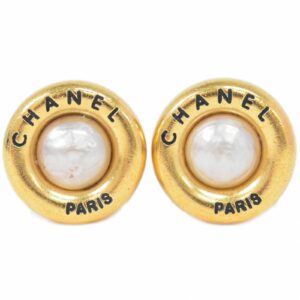 Chanel CC Hoop Clip On Earrings