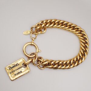 Chanel Vintage Rue Cambon Chain Charm Bracelet