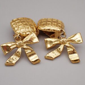 Chanel Vintage Clip on Bow Earrings